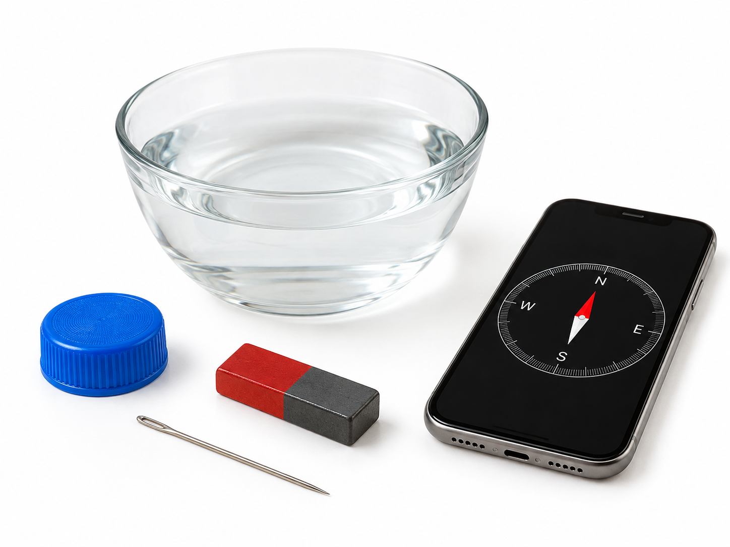 Materiales necesarios para Brújula casera