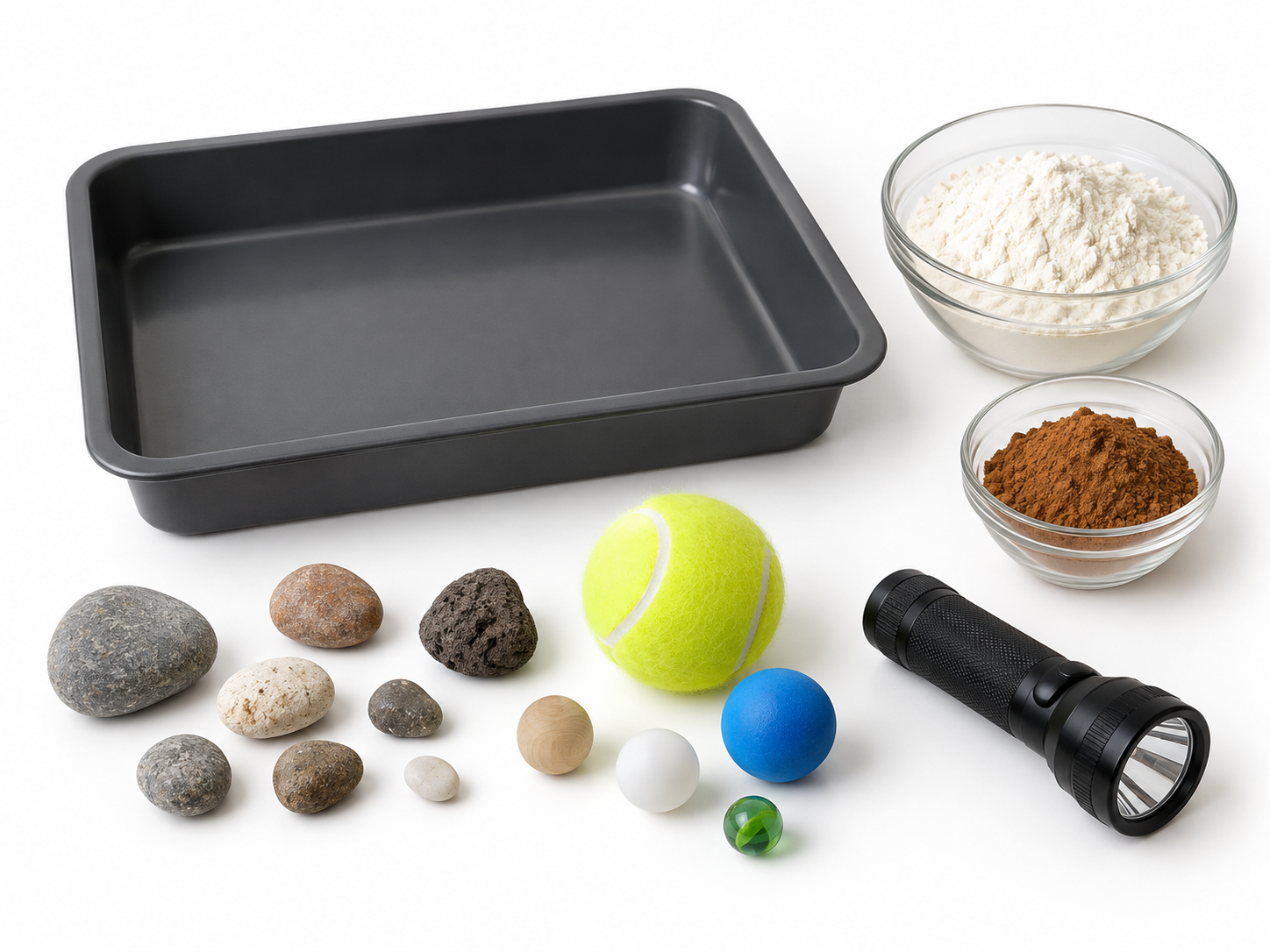 Materiales necesarios para Cráteres lunares