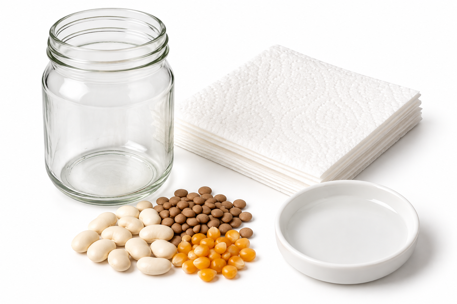 Materiales necesarios para Germinar porotos