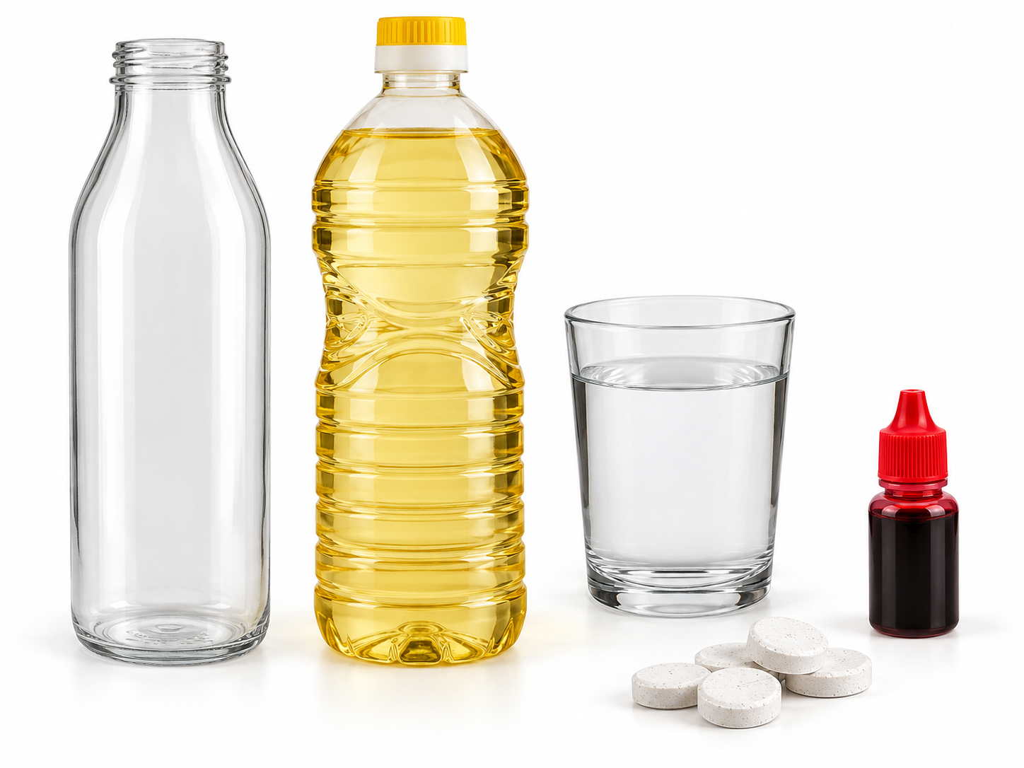 Materiales necesarios para Lámpara de lava